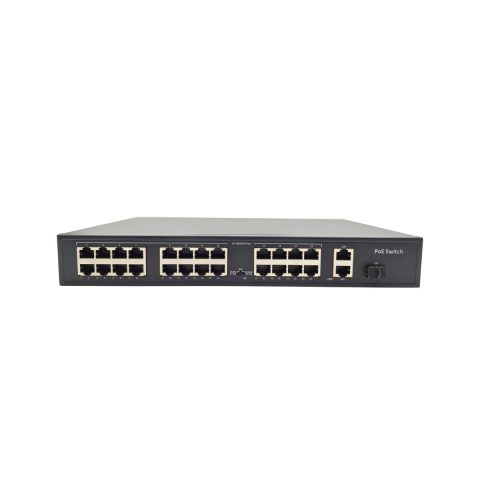 Cudy FS1026PS1 PoE+ switch, 24×100 Mbps PoE, 2×Gigabit uplink, 1×SFP