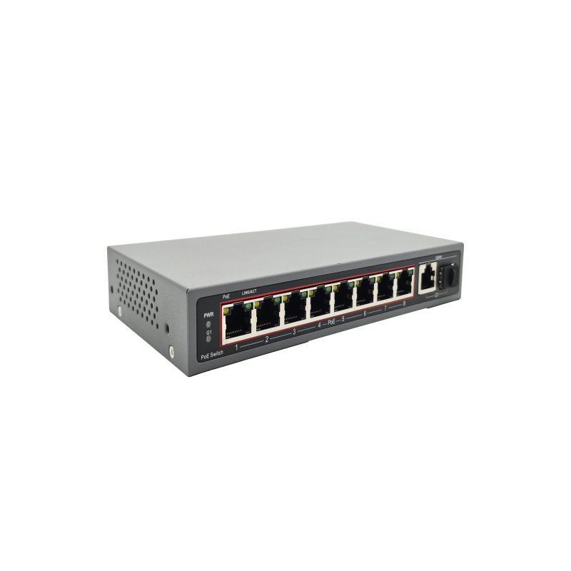 Cudy FS1009PS1 PoE+ svič, 8× 100M PoE + 1× GbE combo