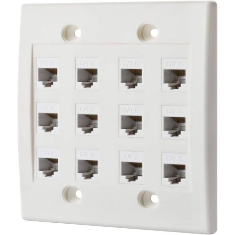 Netiks nazidna utičnica sa 12 otvora za RJ45 keystone module