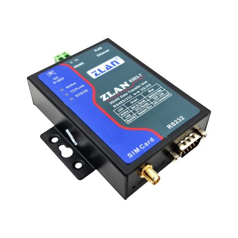 ZLAN8303-7 4G LTE Industrijski Router RS232/485 DTU DB9 Metal Case