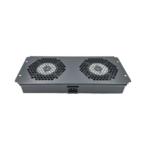 Netiks FU2T-A ventilacioni panel, 19"/1U, 2 ventilatora