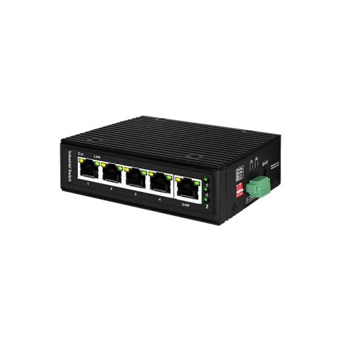 Hasivo G500-5G industrijski Gigabit svič, 5× RJ45, DIN