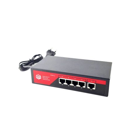 DJA-G0410GJ-65W Gigabit PoE svič, 4× PoE + 1× uplink, 65 W