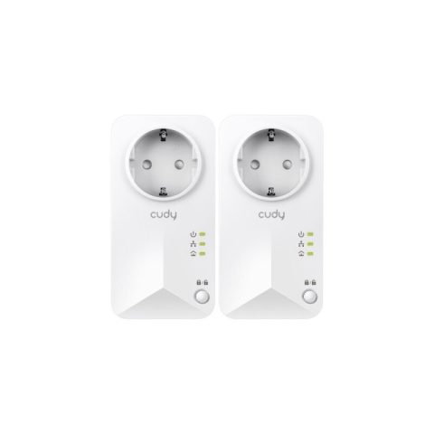 Cudy PL600P KIT AV600 powerline set, 2 adaptera, prolazna utičnica