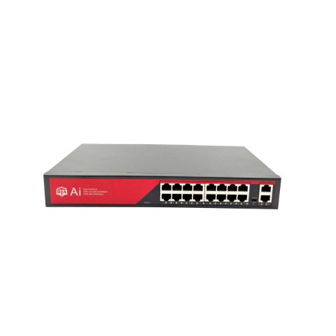 DJA-16G20GB-250W Gigabit PoE svič, 16× PoE + 2× uplink, 250 W