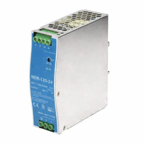 DJA-12024NDR industrijsko AC/DC napajanje, 24 V DC, 5 A, 120 W, DIN montaža