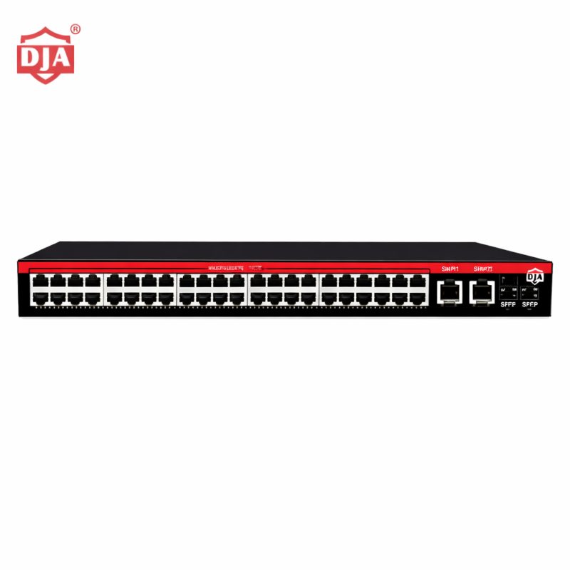 DJA-48G22GB-700W PoE+ svič, 48× GbE PoE + 2× GbE + 2× SFP 1G