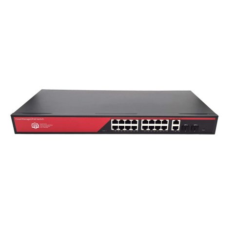 DJA-SG201622P-240W upravljivi PoE+ svič, 16× GbE PoE + 2× GbE + 2× SFP 1G
