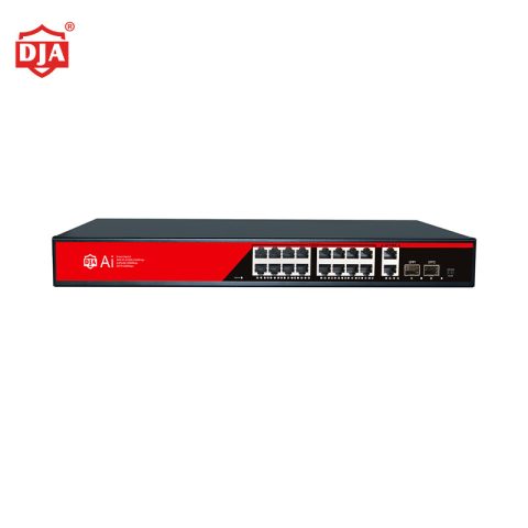 DJA-SG202422P-320W upravljivi PoE+ svič, 24× GbE PoE + 2× GbE + 2× SFP 1G, 320 W