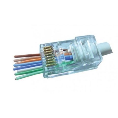 DJA-SJT6-D6 prolazni RJ45 konektor Cat.6, 8P8C, za krimpovanje