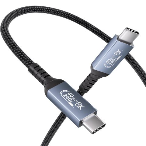 USB-C kabl v4.0 1m 8K60 240W PD 40Gb/s (TPC-T40B-1M)
