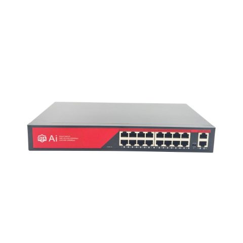 DJA-1018G Gigabit svič, 16× RJ45 + 2× Gigabit RJ45 uplink
