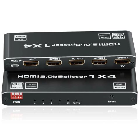 HDMI splitter 1x4 v2.0b 4K60 EDID 18.5Gb/s (SP-4K-104C)