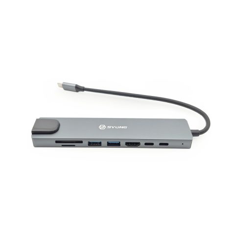 USB-C docking 8u1 HDMI 4K30 USB3.0 PD100W RJ45 (DS-T-108A)