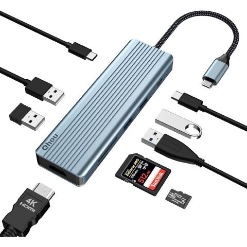USB-C docking 9u1 HDMI 4K60 3xUSB3.0 PD100W GbE (DS-T3-109C)