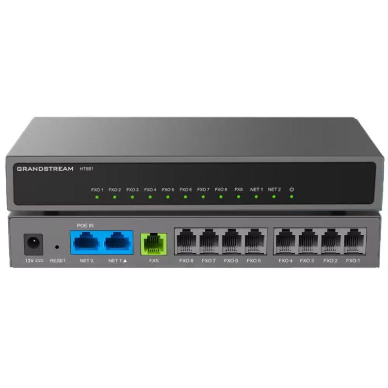 Grandstream HT881 VoIP gejtvej, 8 FXO i 1 FXS