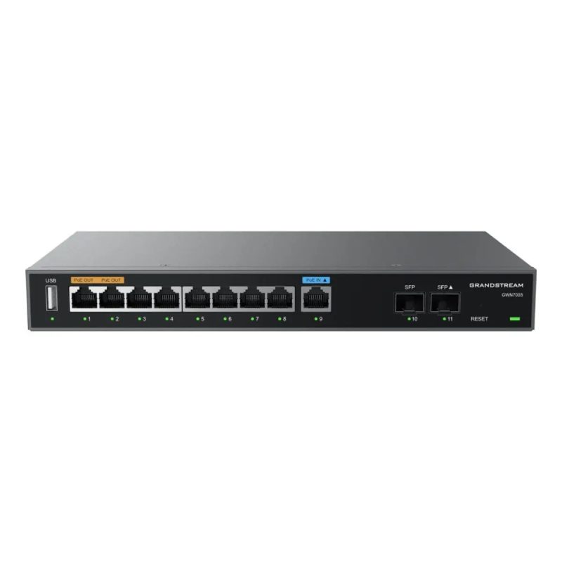 Grandstream GWN7003 Multi-WAN VPN ruter, 9× GbE i SFP