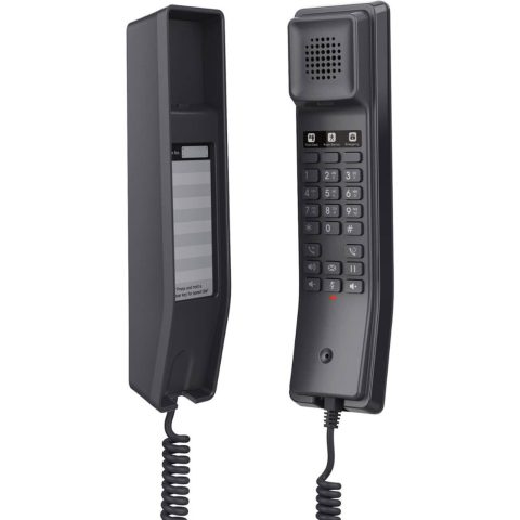Grandstream GHP611 hotelski IP telefon, crni, PoE
