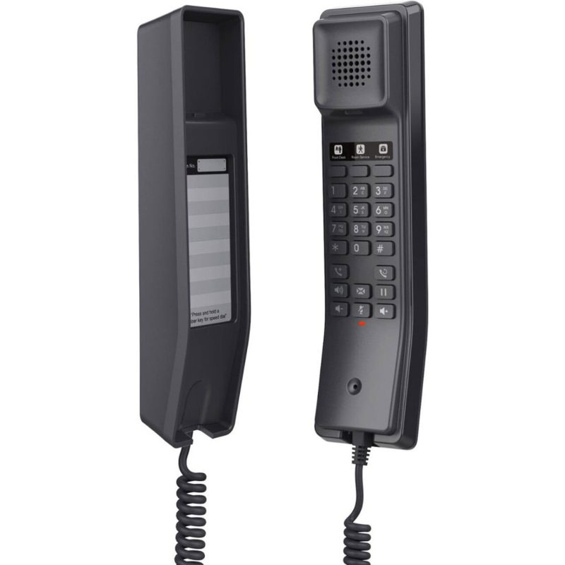 Grandstream GHP611 hotelski IP telefon, crni, PoE