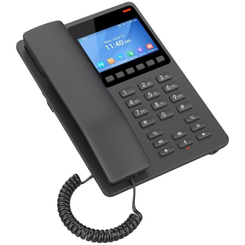 Grandstream GHP631W hotelski IP telefon, crni, Wi-Fi