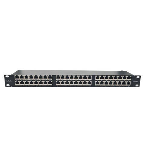 Netiks SP6A-48-1U patch panel Cat.6A STP, 48× RJ45, 19"/1U