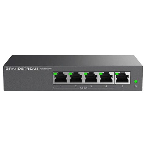 Grandstream GWN7700P svič, 5×GbE, PoE+ 60 W