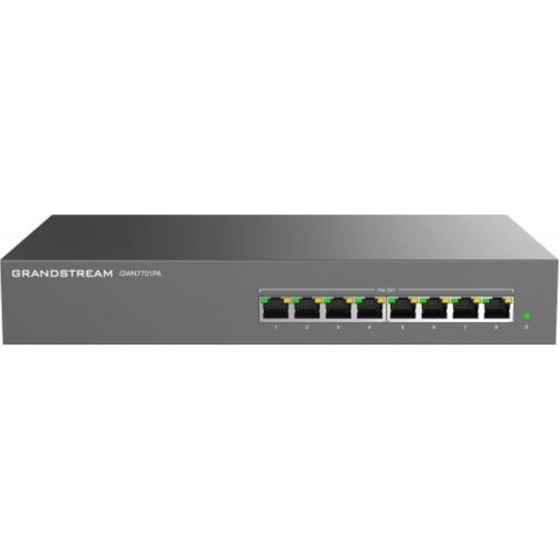 Grandstream GWN7701PA svič, 8×GbE, PoE+ 145 W