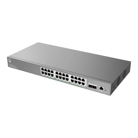 Grandstream GWN7803PL Pro L2++ svič, 24×GbE + 2×SFP+, PoE+ 250 W
