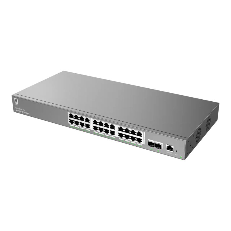 Grandstream GWN7803PL Pro L2++ svič, 24×GbE + 2×SFP+, PoE+ 250 W