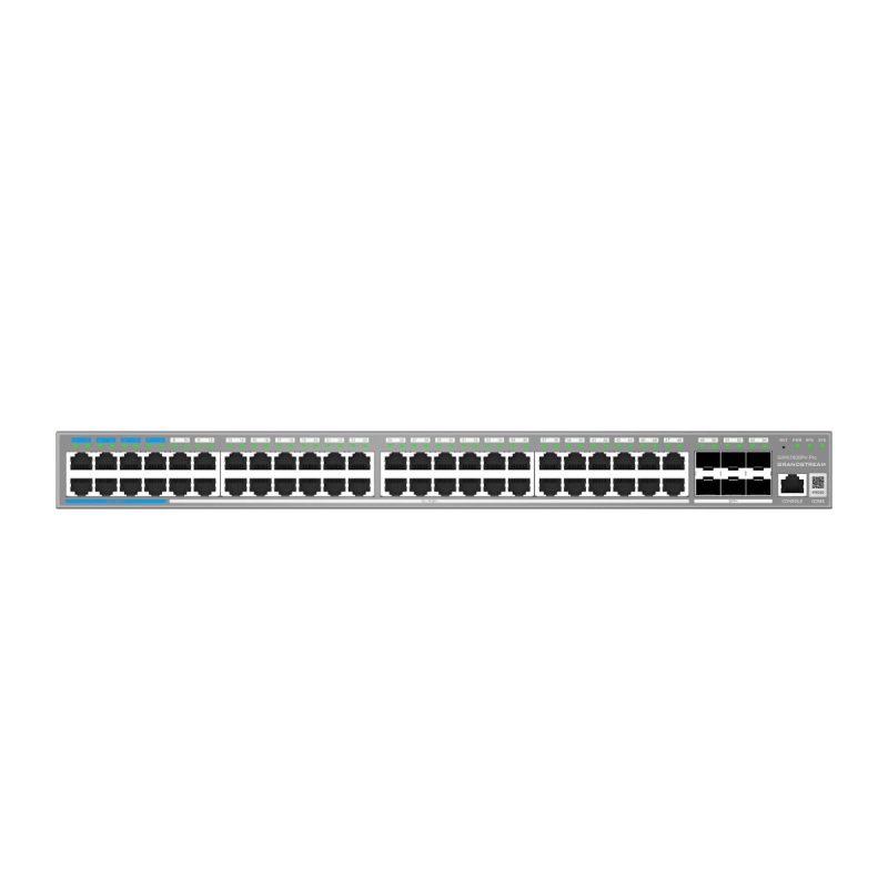 Grandstream GWN7806PH Pro L2++ svič, 48×GbE + 6×SFP+, PoE++ 720 W