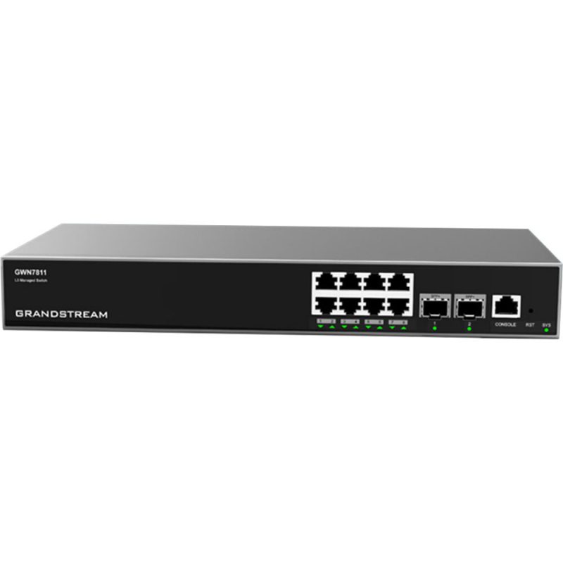 Grandstream GWN7811 L3 svič, 8×GbE + 2×SFP+