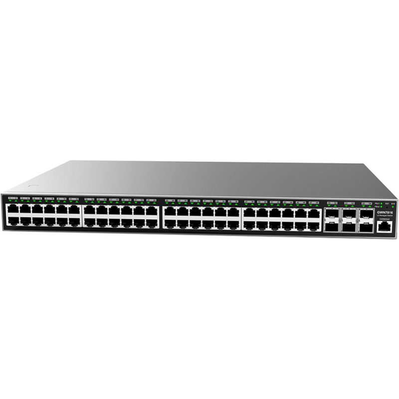 Grandstream GWN7816 L3 svič, 48×GbE + 6×SFP+