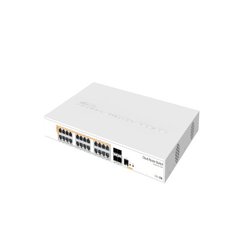 MikroTik CRS328-24P-4S+RM, 24× GbE PoE+, 4× 10G SFP+