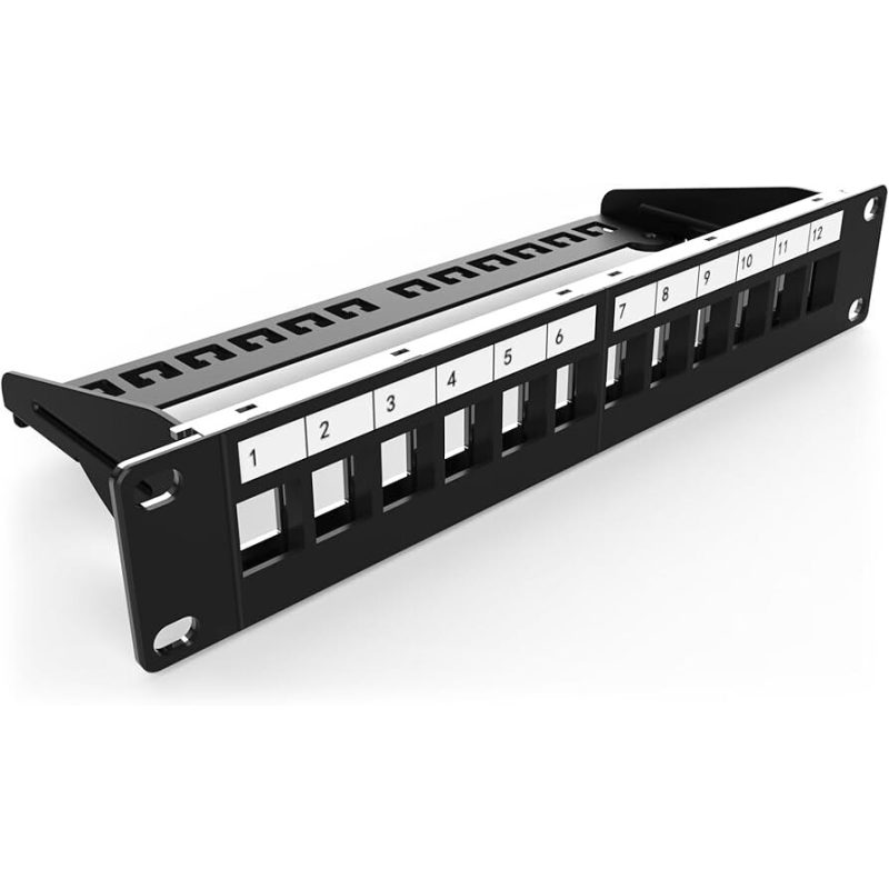 Netiks KP-12-10 modularni patch panel 10"/1U, 12 Keystone otvora