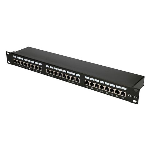 Netiks PP19I004 patch panel Cat.5e STP, 24× RJ45, 19"/1U