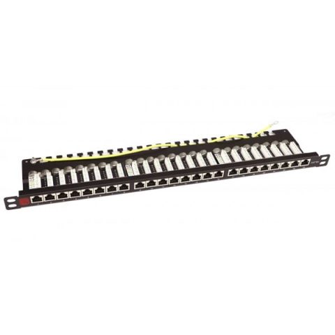 Netiks PP19I017 patch panel Cat.6 STP, 24× RJ45, 19"/1U