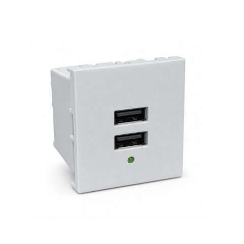 Uložak 45x45 mm sa Dvostrukim USB Punjačem DC 5V 2.4A