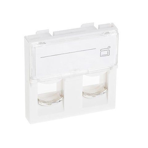 Netiks ravni uložak 45×22,5 mm, 2 otvora za module, 2M
