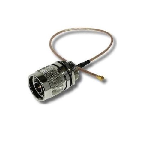 Netiks RF pigtail RG178, U.FL–N muški, 50 Ω, 15 cm