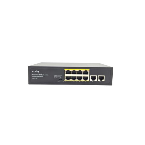 Cudy FS1010P PoE+ svič, 8× 100M PoE + 2× uplink
