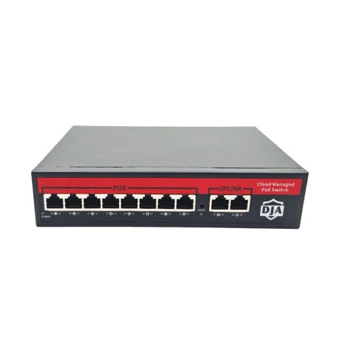 DJA-SG210820P-120W upravljivi PoE+ svič, 8× GbE PoE + 2× GbE, 120 W