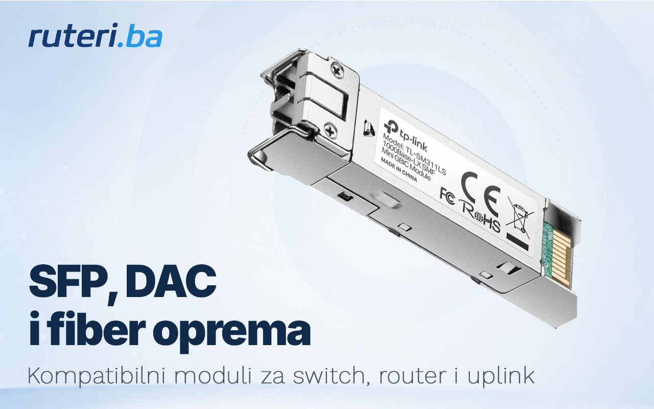 SFP DAC i fiber oprema za switch router i uplink
